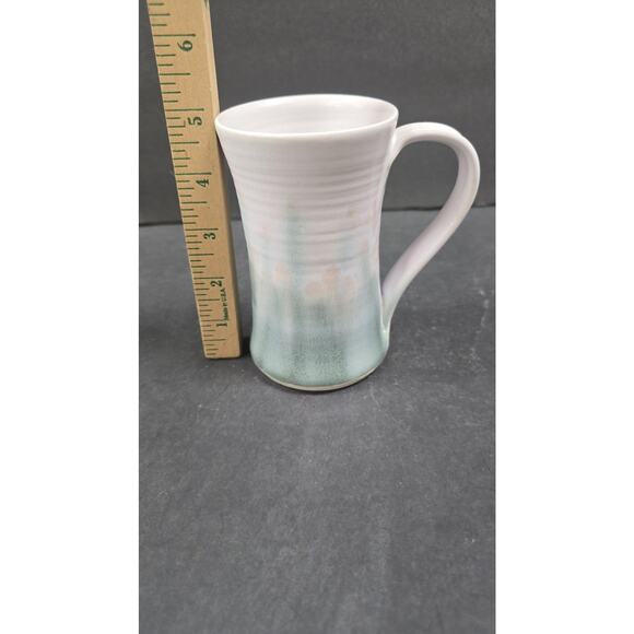 Handmade Studio Pottery Mug Signed Artisan Ceramic Coffee Cup Pastel Glaze - Picture 8 of 8